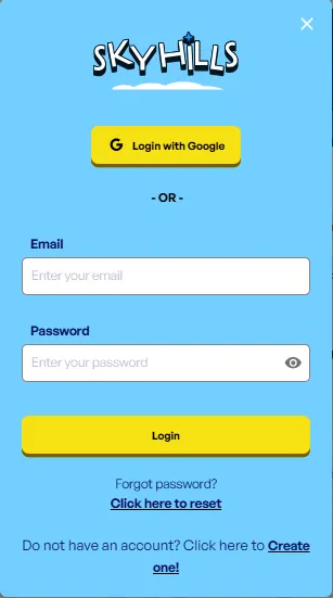 Skyhills login